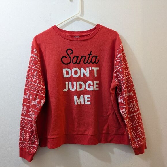 Santa Don't Judge Me Ugly Christmas Sweater, Women's XXXL - Picture 1 of 13